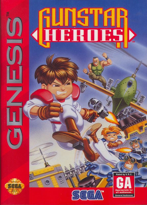Gunstar Heroes box art for Sega Game Gear